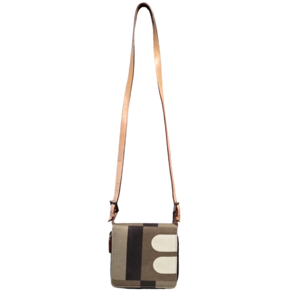 BALLY Beppina 11519 Canvas Logo Monogram Zip Around Wallet Crossbody Handbag - Picture 2 of 16